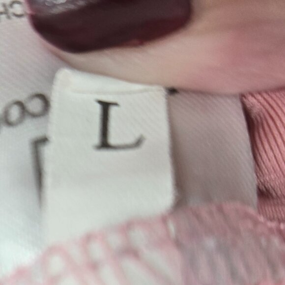 Urban Coco Dusty Rose Red Orange Velvet Elastic Waist Flared Mini Skirt Large - Picture 6 of 8